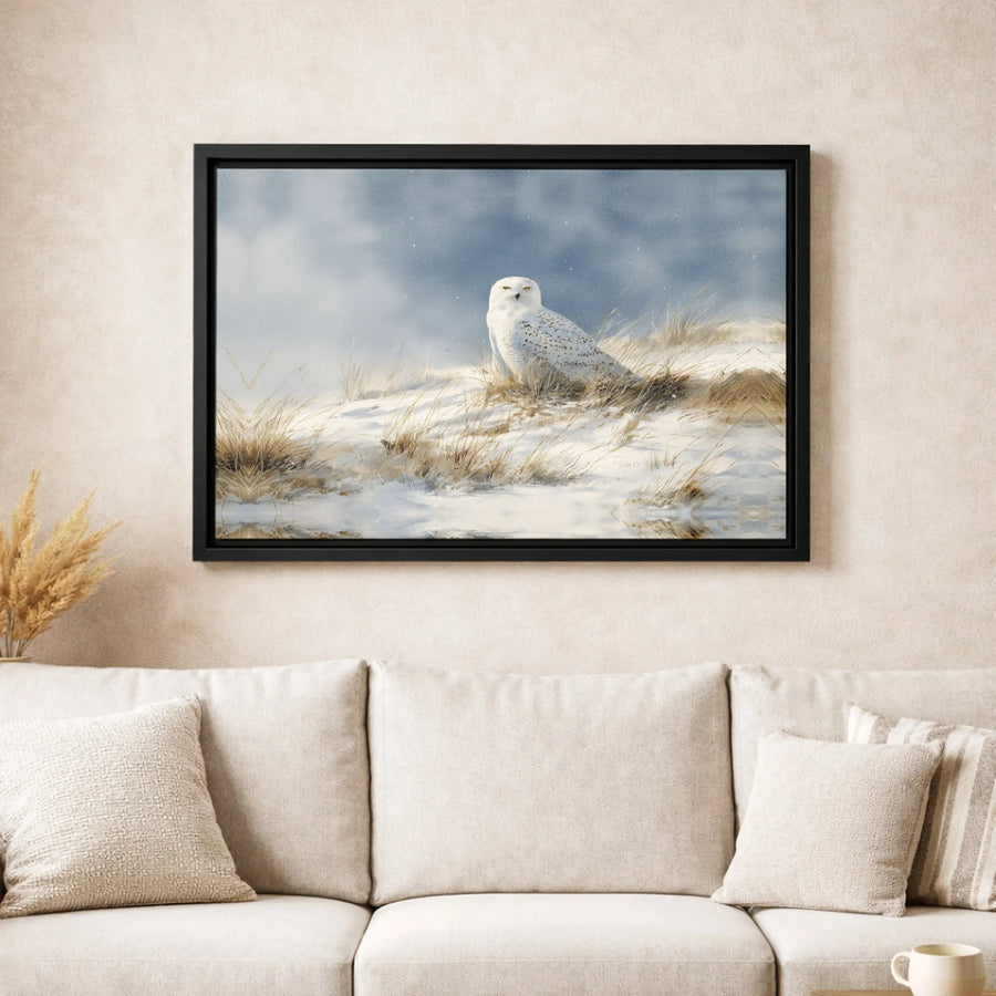 Snowy Owl Canvas Print | Majestic Arctic Winter Wildlife Wall Art | Premium Gallery-Wrapped 1.25" Profile | Nature Lover Home Decor Gift