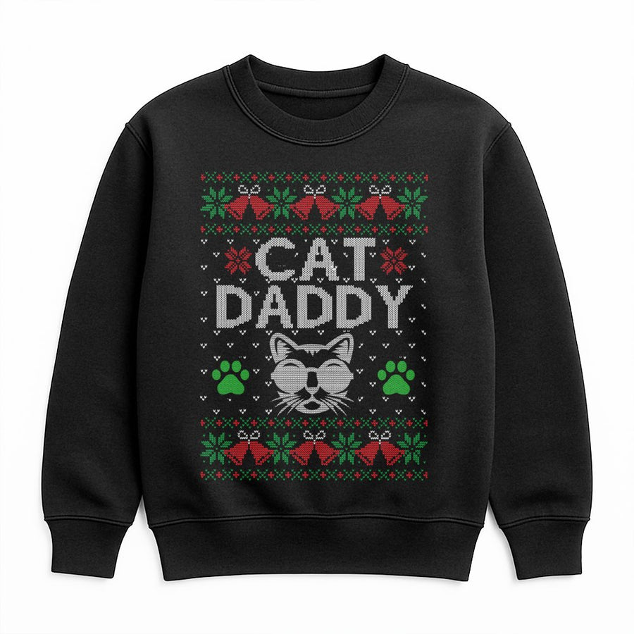 Cat Daddy Ugly Christmas Sweatshirt | Funny Feline Holiday Pullover | Premium Cotton Blend | Gift for Cat Lovers & Pet Owners