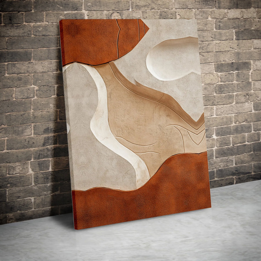 Modern Abstract Wall Art | Textured Earth Tone Canvas Print | Gallery Quality Framed or Unframed | Minimalist Home Decor Gift