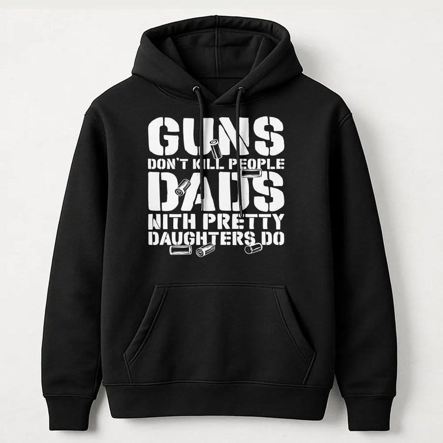 Protective Dad Hoodie | Funny Slogan Graphic Print | Premium Cotton-Blend | Gift for Father's Day 2026 or Dad Birthday