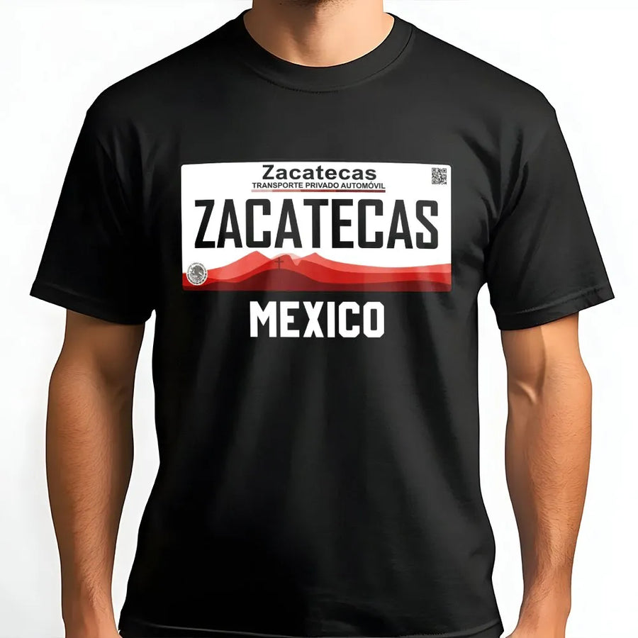 Zacatecas Mexico T-Shirt | Vintage License Plate Graphic Tee | Soft Cotton Heritage Apparel | Gift for Zacatecano