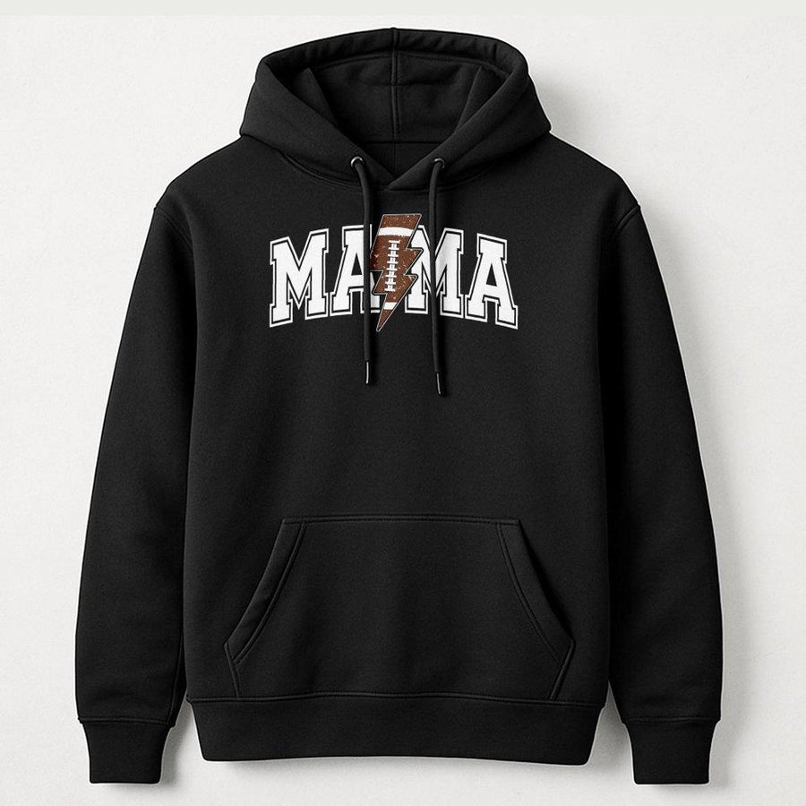 Football Mama Hoodie | Varsity Letter Graphic Design | Premium Cotton Blend | Gift for Football Mom, Game Day Outfit