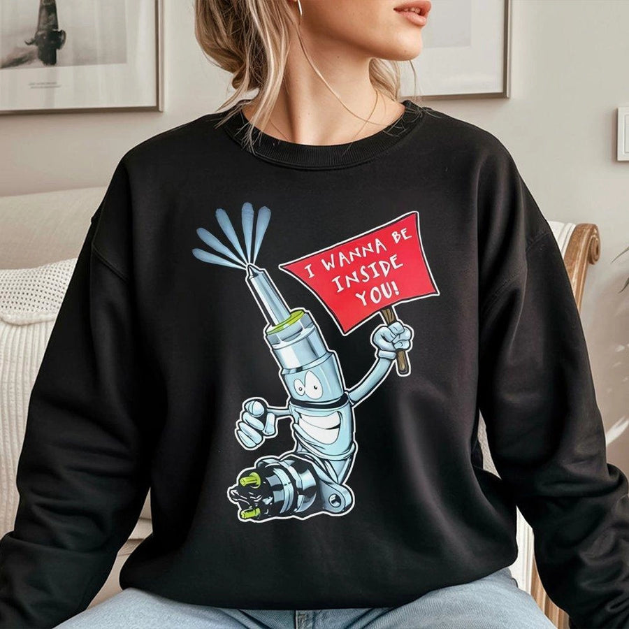 Fuel Injector Graphic Sweatshirt | Funny Automotive Mechanic Gift | Soft Cotton Blend Crewneck | Automotive Enthusiast Apparel for Men and Women