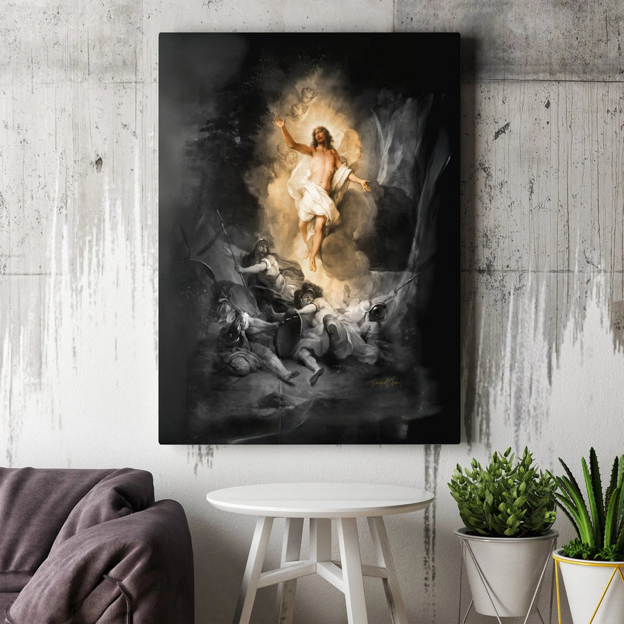 Resurrection Of Jesus Canvas Art | Gallery-Wrapped Religious Wall Decor | Premium Fade-Resistant Print | Christian Home & Office Gift