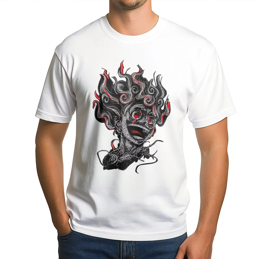 Dark Fantasy Manga T-Shirt | Edgy Anime Demon Illustration | 100% Cotton Premium Tee | Unique Graphic Gift for Otaku & Anime Fans