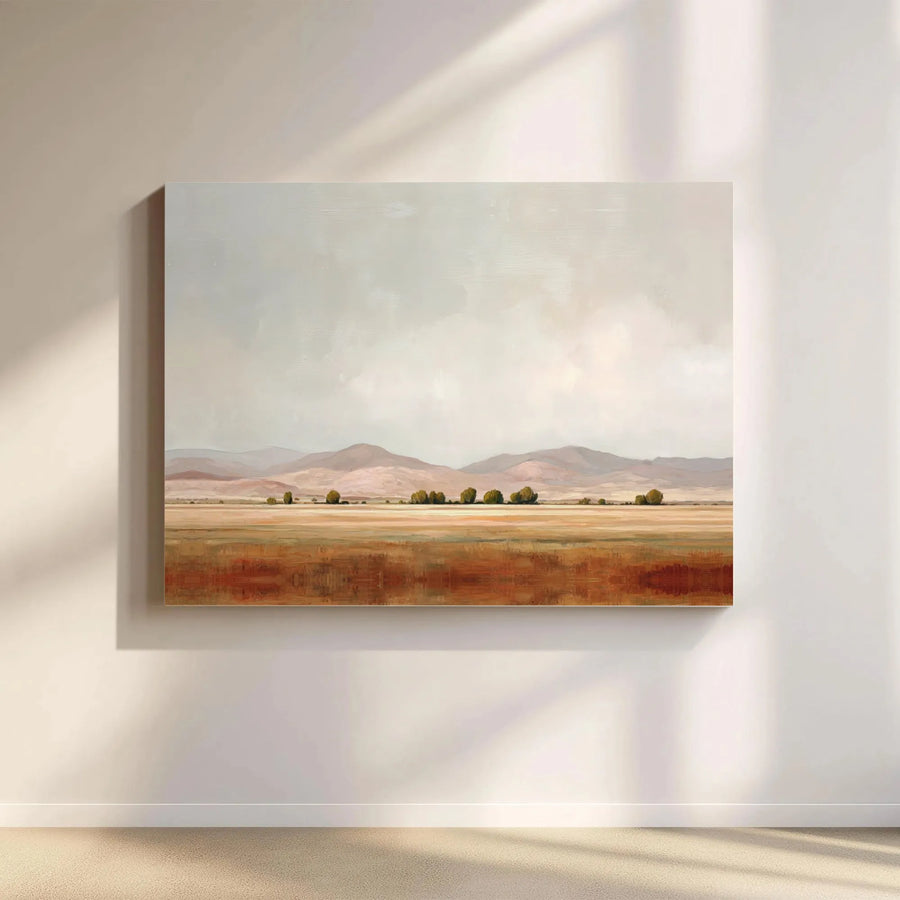 Landscape Wall Art Canvas | Modern Golden Field and Hills Print | 1.25-Inch Gallery Depth | Premium Home and Office Decor