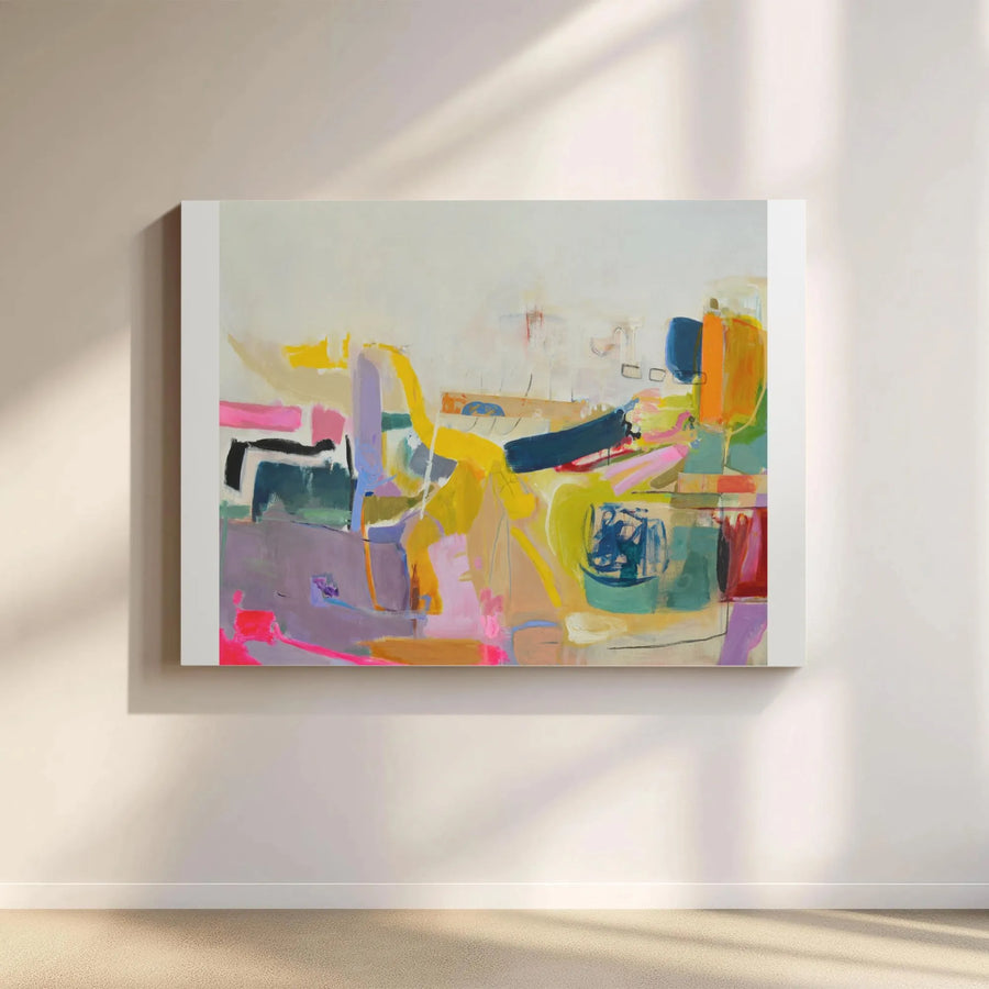 Abstract Canvas Wall Art | Vibrant Colorful Painting Print | Premium Gallery Wrapped Canvas | Large Modern Wall Art for Living Room Decor
