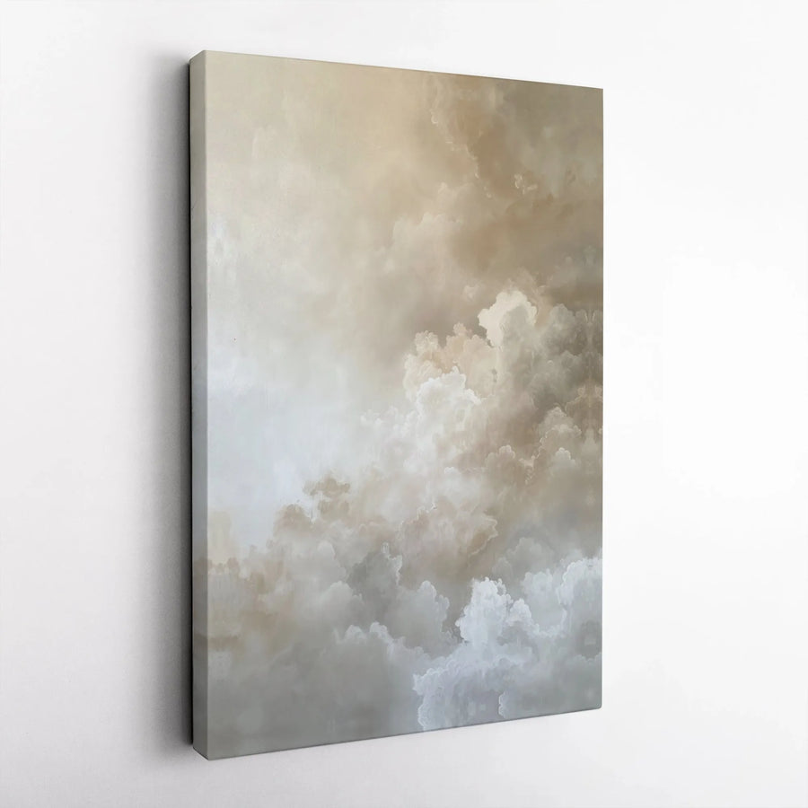 Ethereal Cloudscape Wall Art | Abstract Neutral Sky Canvas Print | Gallery-Quality 1.25-Inch Profile | Modern Home & Office Decor
