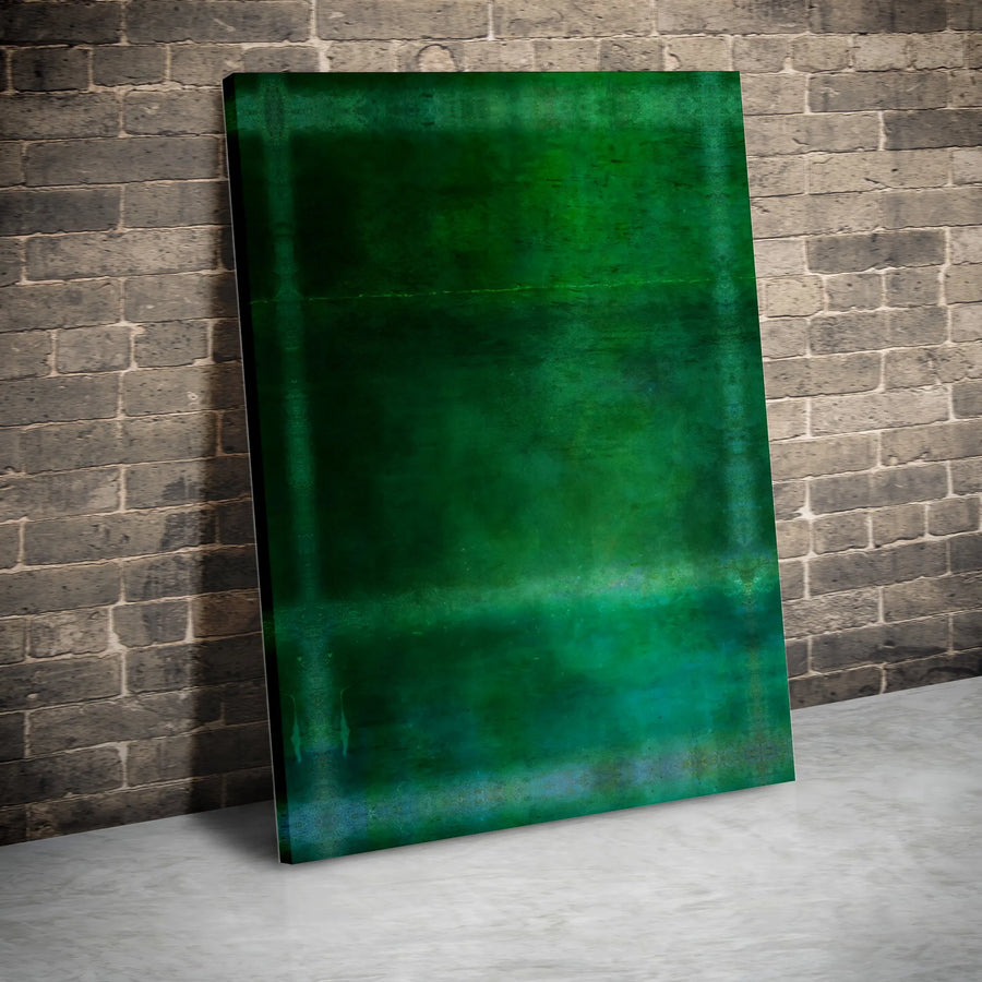 Emerald Green Abstract Canvas Wall Art | Textured Color Field Print | Gallery Quality 1.25 Inch Profile | Modern Home Decor Gift