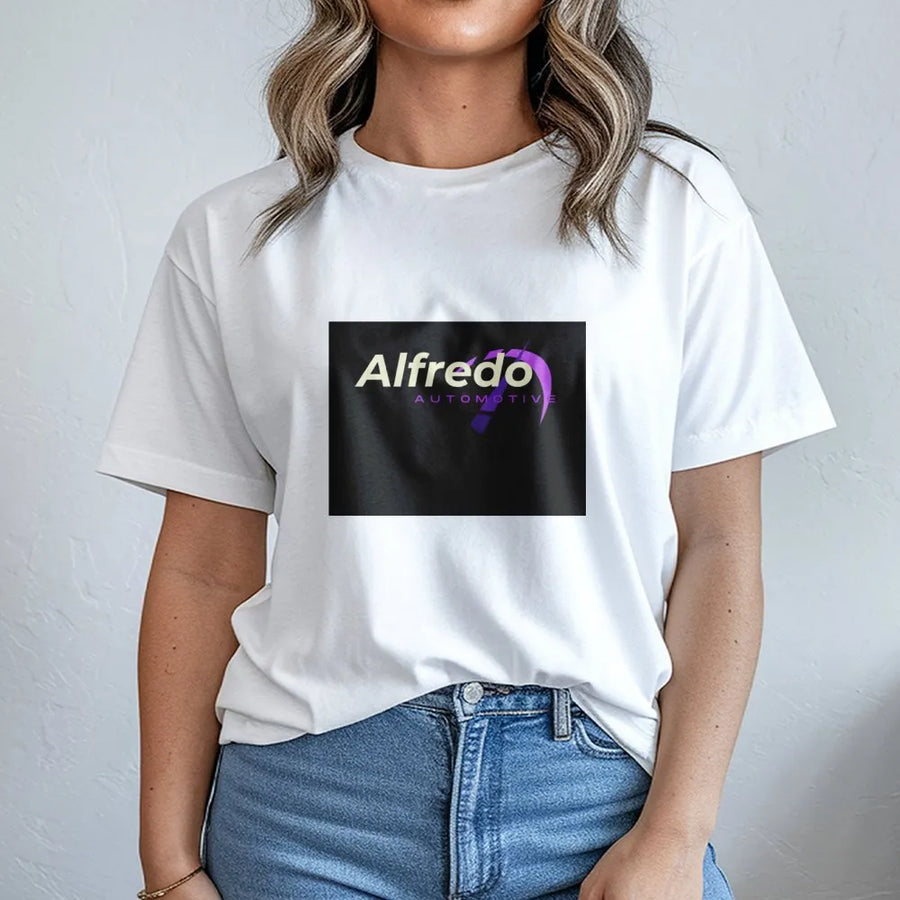 Alfredo Automotive Logo T-Shirt | Modern Car Brand Graphic Tee | Premium 100% Cotton | Gift for Car Enthusiast