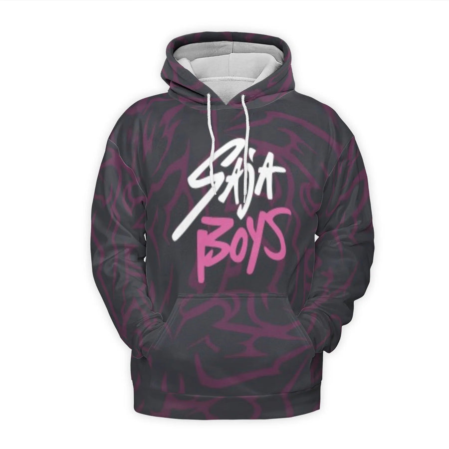 Saja Boys 3D Hoodie | Urban Graffiti Streetwear Graphic | All-Over Print Polyester Pullover | Unisex Premium Casual Gift for Teens and Adults