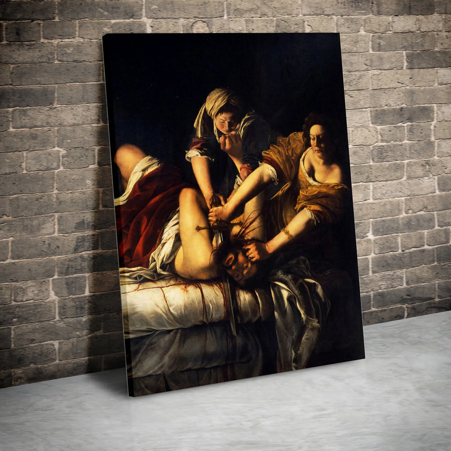 Judith Beheading Holofernes Canvas Print | Artemisia Gentileschi Painting Reproduction | Premium Gallery Wrap | Collector's Baroque Art for Home Decor