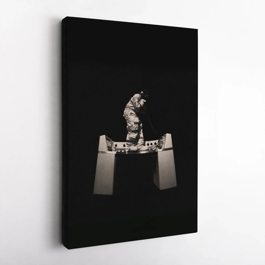 Abstract Operator Canvas Print | Monochrome Minimalist Photography | Premium Gallery Wrapped Canvas | Modern Home & Office Decor Gift