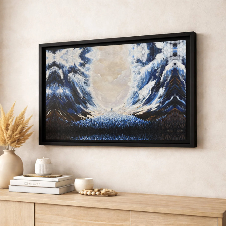 Moses Parting The Red Sea Canvas Print | Abstract Biblical Wall Art | 1.25-Inch Gallery Wrap | Spiritual Home Decor Gift