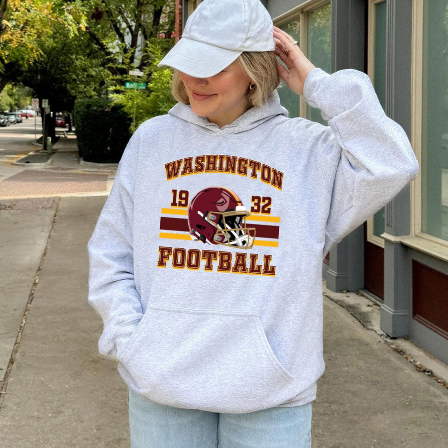 Washington Football Hoodie For Mens Womens Football Helmet Hoodie Washington Commander Hoodie Fan Apparel Vintage Style