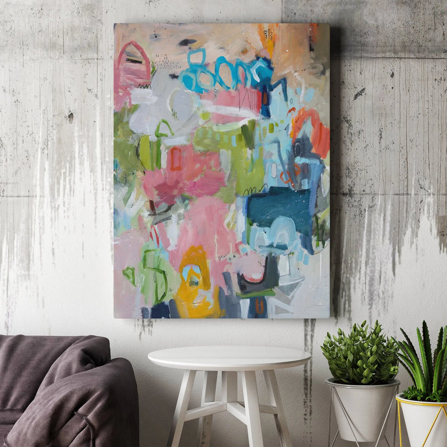 Abstract Canvas Wall Art | Colorful Modern Graffiti Art | Premium Gallery Wrapped Canvas | Living Room & Office Decor Gift