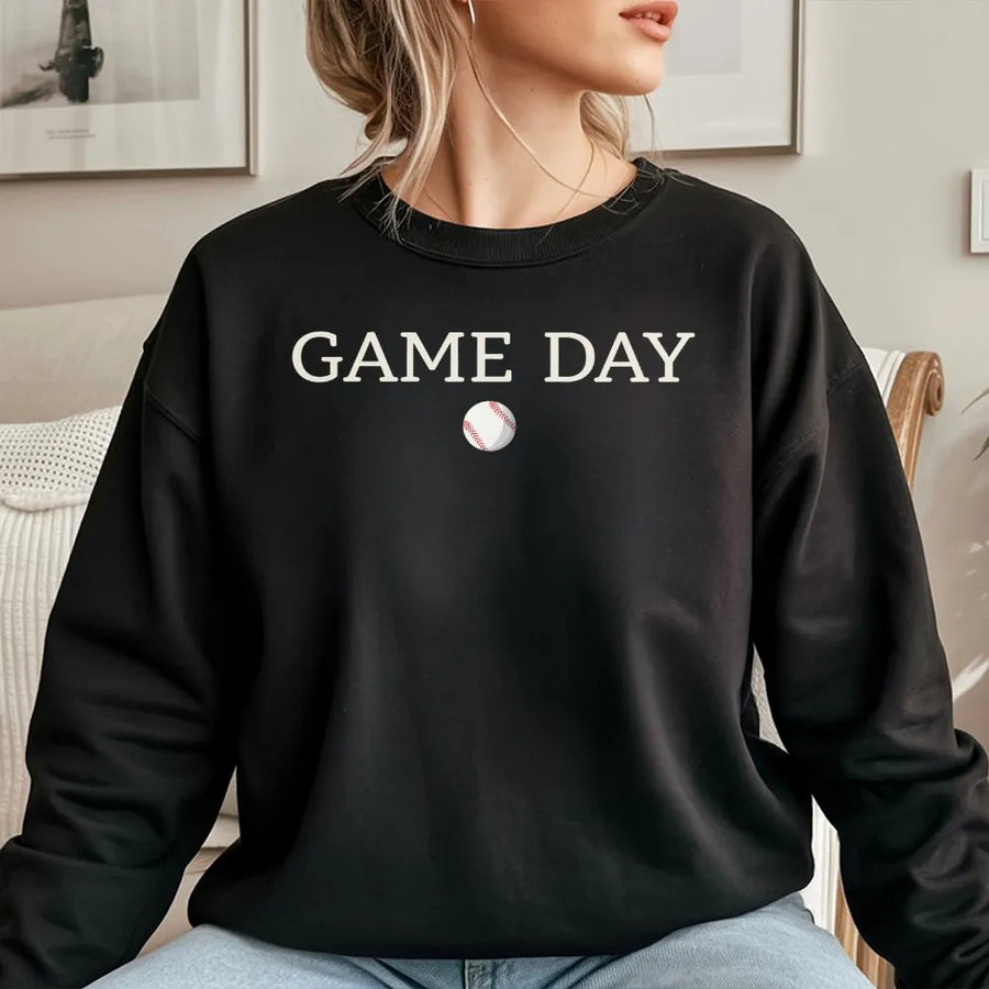 Baseball Mom Sweatshirt | Cute Game Day Graphic Sweatshirt | Soft Cotton Blend Pullover | Baseball Season Fan Gift for Her
