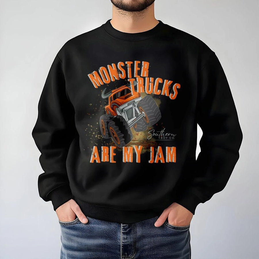 Monster Truck Sweatshirt | Retro Mud Racing Graphic Design | Premium Soft Cotton Blend | Gift For Boys Kids And Truck Fans