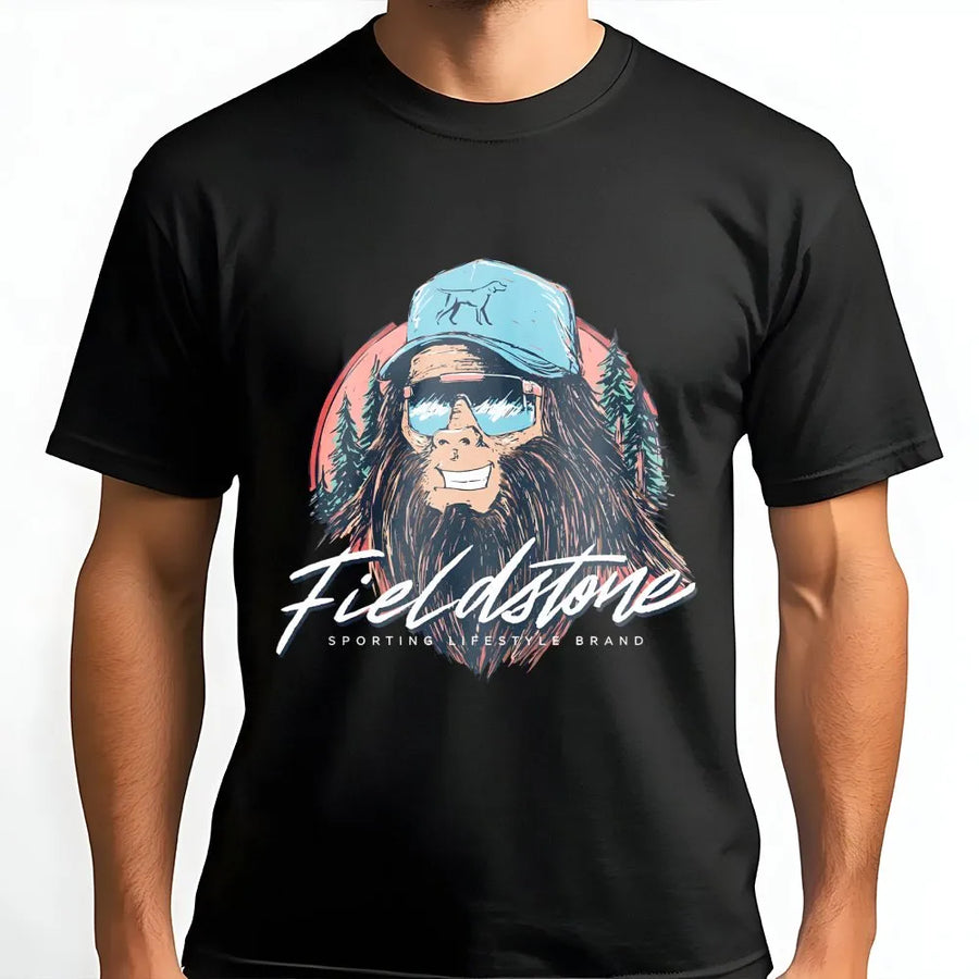 Bigfoot Hunting T-Shirt | Retro Sasquatch Graphic Tee | Premium 100% Cotton | Funny Outdoorsman Gift for Camping and Fishing Enthusiasts