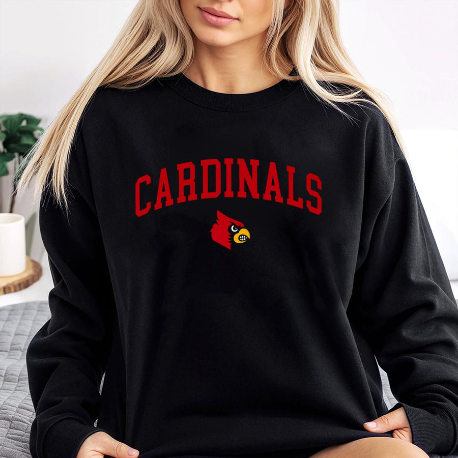 Cardinals With Cardinal Bird Mascot Logo Sweatshirt