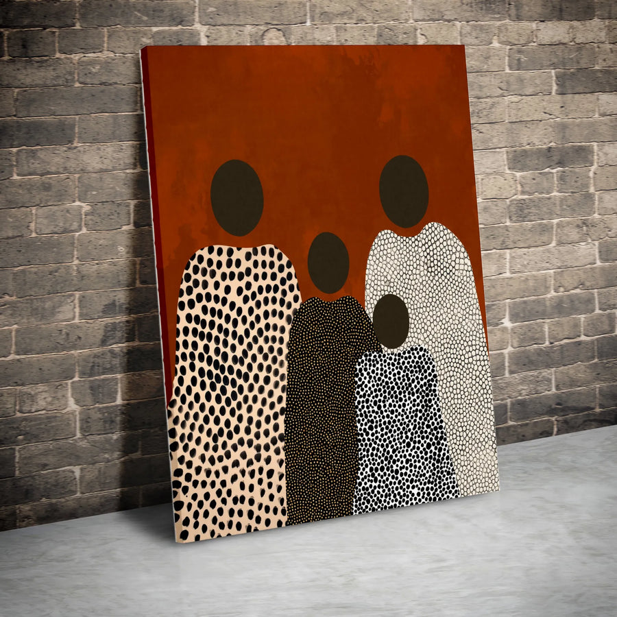 Abstract Family Wall Art | Modern Minimalist Figurative Print | Premium Gallery Wrapped Canvas | Boho Living Room Decor Gift