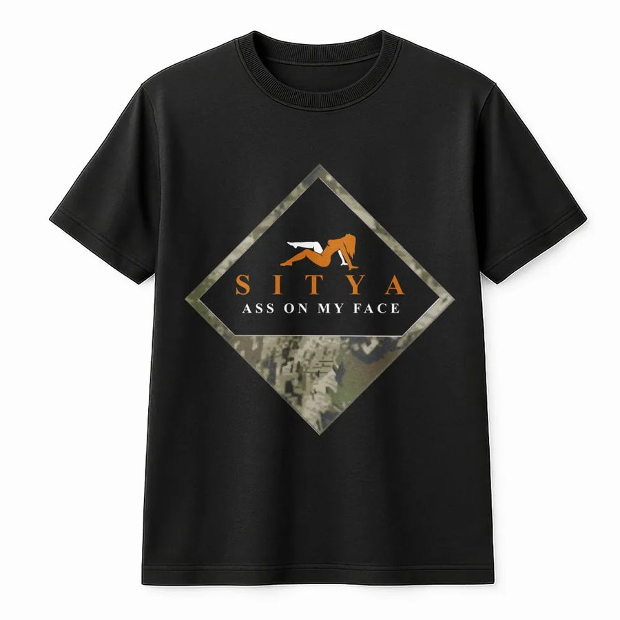 Sitya Graphic T-Shirt | Ass On My Face Funny Meme Design | Premium 100% Cotton Tee | Bold Humorous Gift For Men And Women
