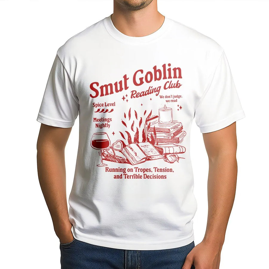 Smut Goblin T-Shirt | Spicy Romantasy Bookish Aesthetic | 100% Premium Cotton Tee | Gift for Dark Romance Readers & Book Lovers