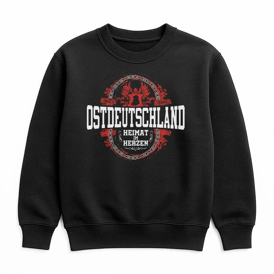 Ostdeutschland Heimat im Herzen Sweatshirt | Vintage DDR Ostalgie Design | Premium Baumwolle Shirt | Geschenk für Ostdeutsche & Geschichtsfans