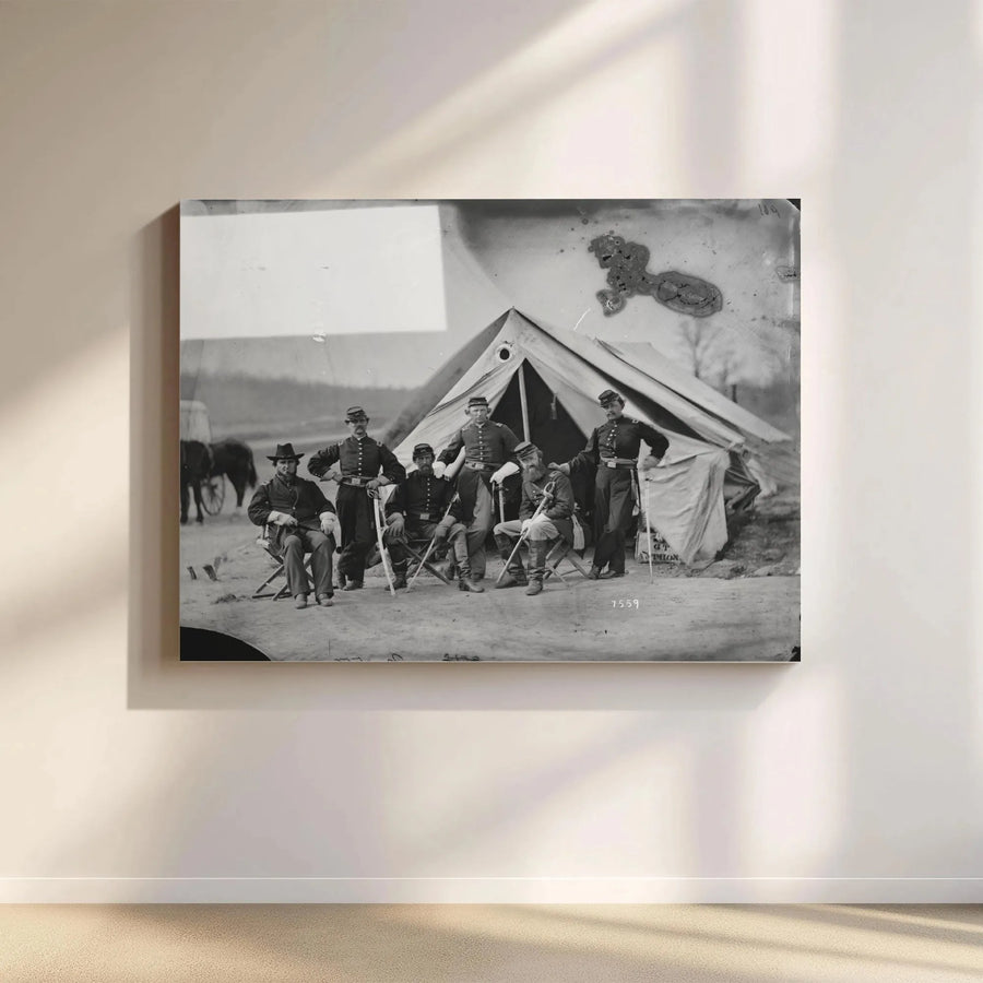 Civil War Soldiers Canvas Print | Historic Union Army Group Portrait | Premium Gallery Wrapped Canvas | Collector's Gift for History Buff