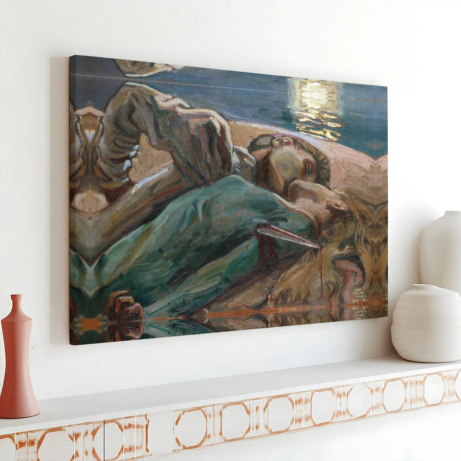 Akseli Gallen-Kallela Canvas Print | Lemminkäinen's Mother Painting, Kalevala Art Reproduction | Thick Gallery Wrap Wall Art | Collector's Gift for Mythology Fan