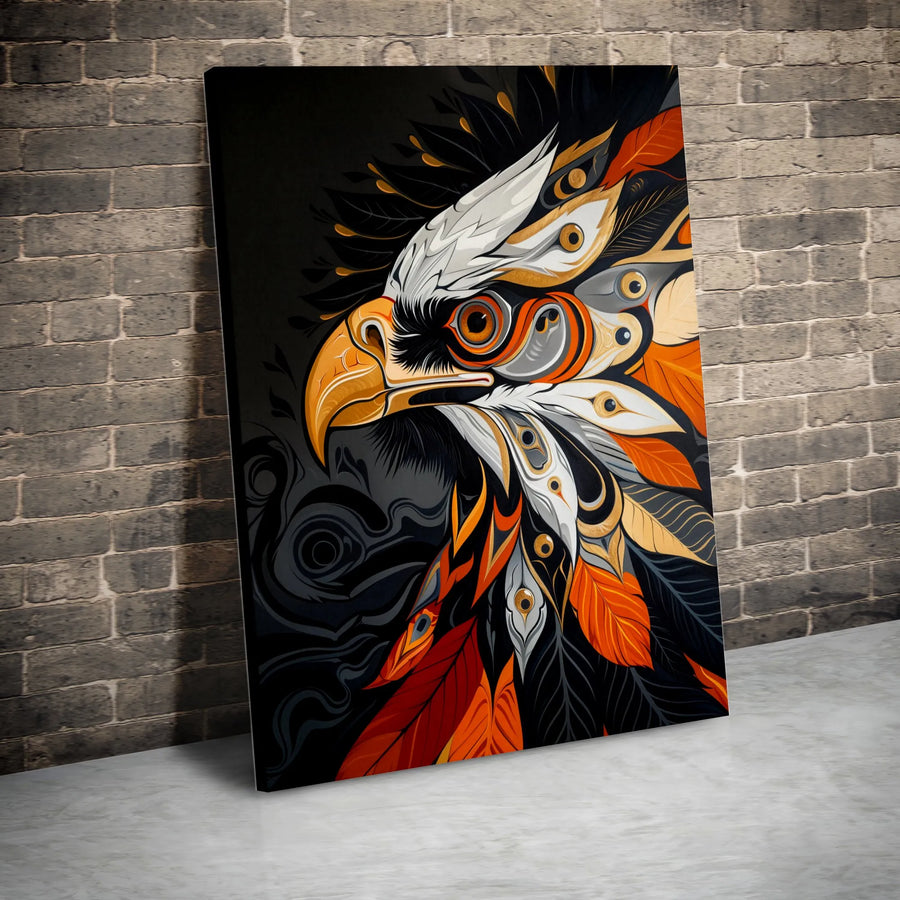 Abstract Eagle Canvas Art | Geometric Wildlife Wall Decor | Premium Fade-Resistant Print | Modern Gallery Home Gift
