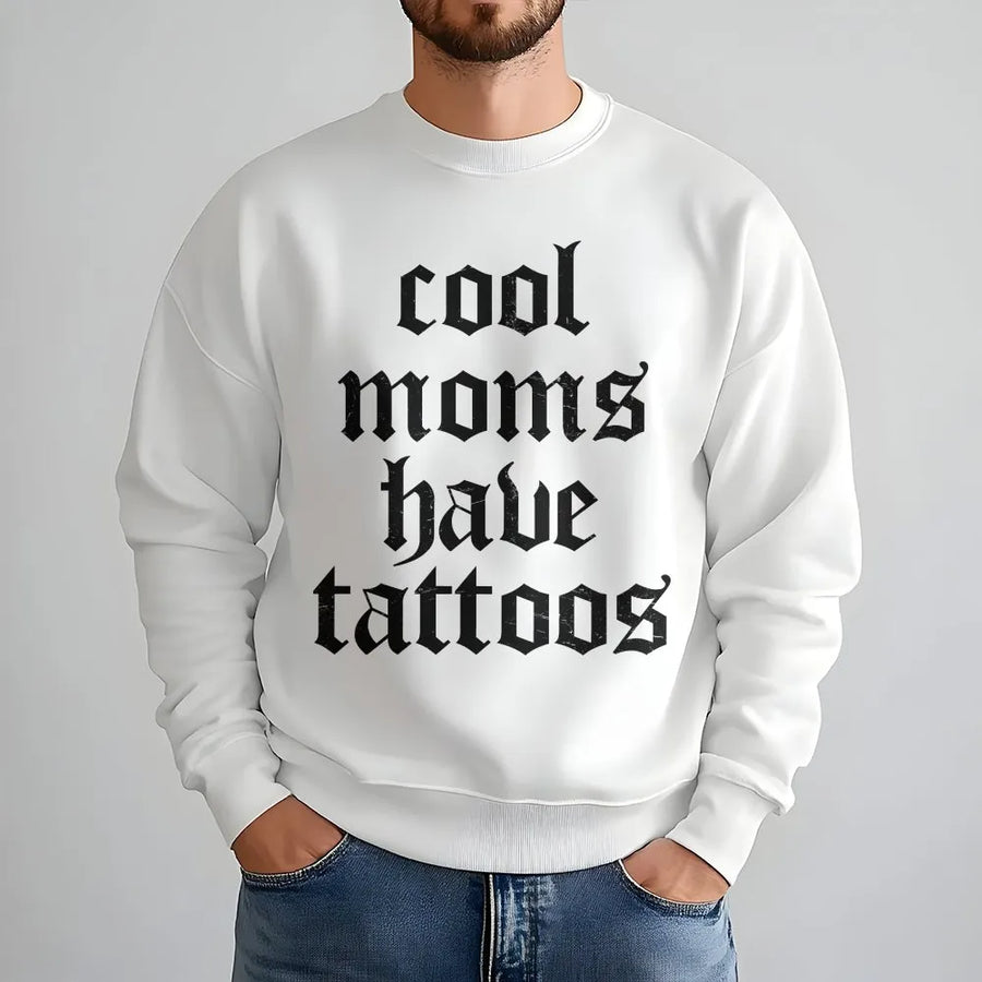 Cool Moms Have Tattoos Shirt | Retro Gothic Lettering Graphic Tee | Premium Comfort Colors Cotton | Gift for Tattooed Mom, Mother's Day Present