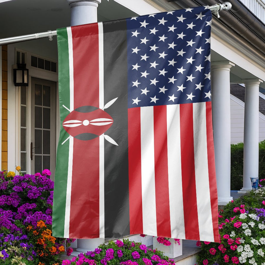 USA-Kenya Friendship Flag | Cultural Heritage Dual Identity Banner | Durable Premium Polyester | Outdoor Indoor Home Decor Gift