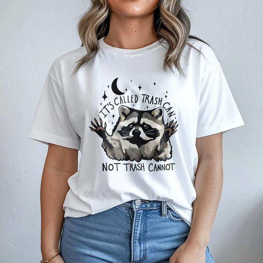 Raccoon Graphic T-Shirt | It's Called Trash Can Not Trash Cannot Funny Quote | Premium Soft Cotton | Gift for Trash Panda Lovers