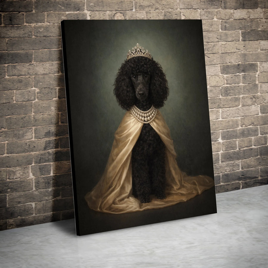 Royal Poodle Canvas Wall Art | Renaissance Style Pet Portrait | Thick Gallery Wrap Canvas | Premium Gift for Dog Lover & Poodle Mom