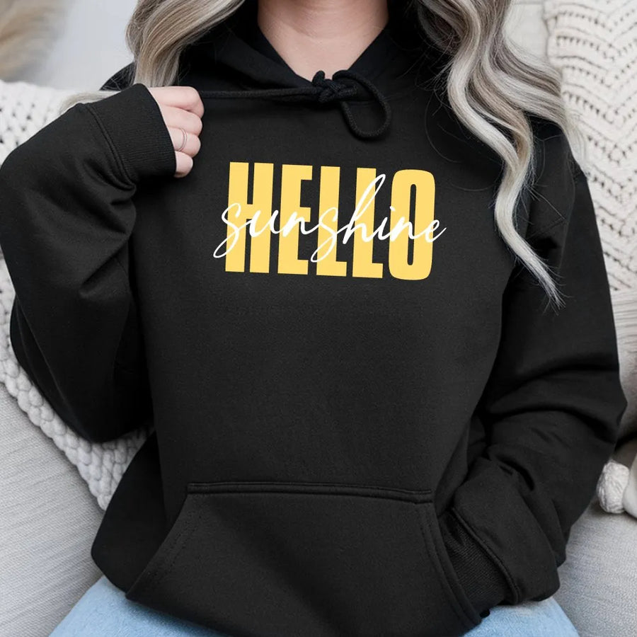Hello Sunshine Shirt | Cute Summer Graphic Tee with Sunny Vibe | Premium 100% Cotton Top | Beach Trip & Family Vacation Outfit Gift