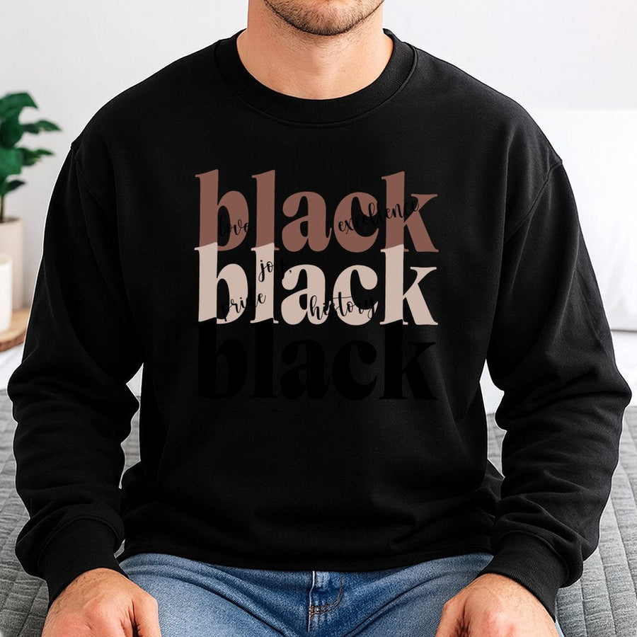 Black History Month Sweatshirt | Empowering Typography Design | Premium Cotton Blend | Gift for African American Heritage Pride