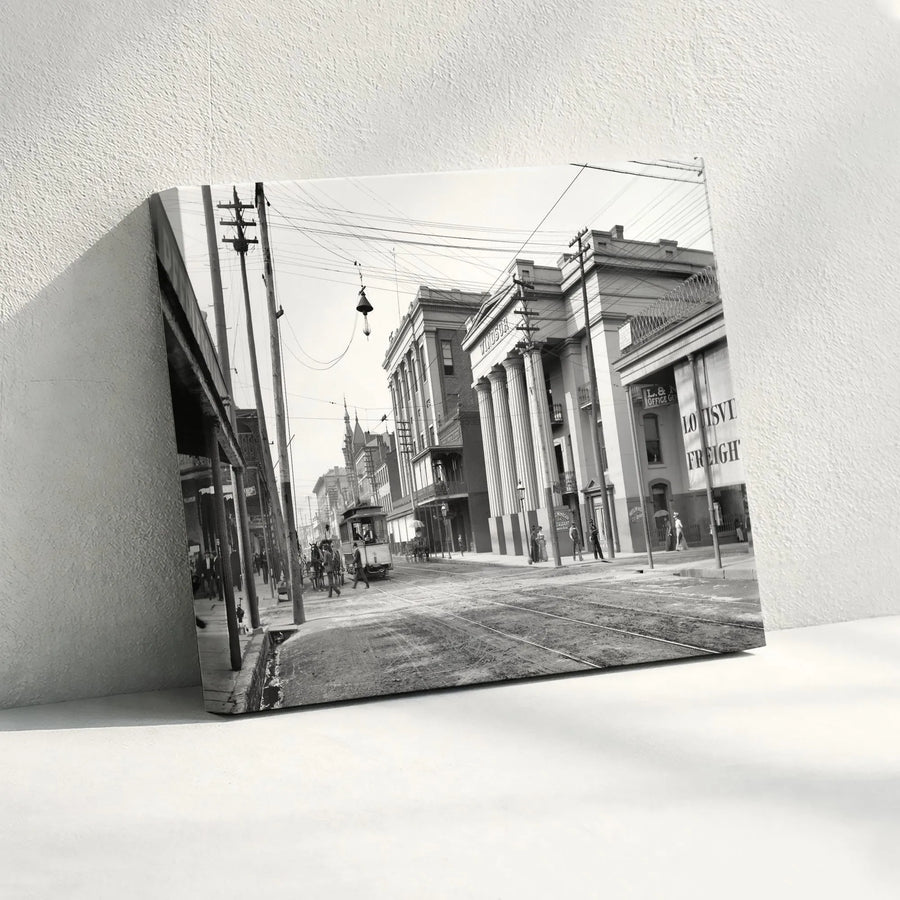 Vintage Louisville KY Photo Canvas | Historic 1900s Cityscape Photography | Premium Fade-Resistant Print | Collector's Gift for History Buffs