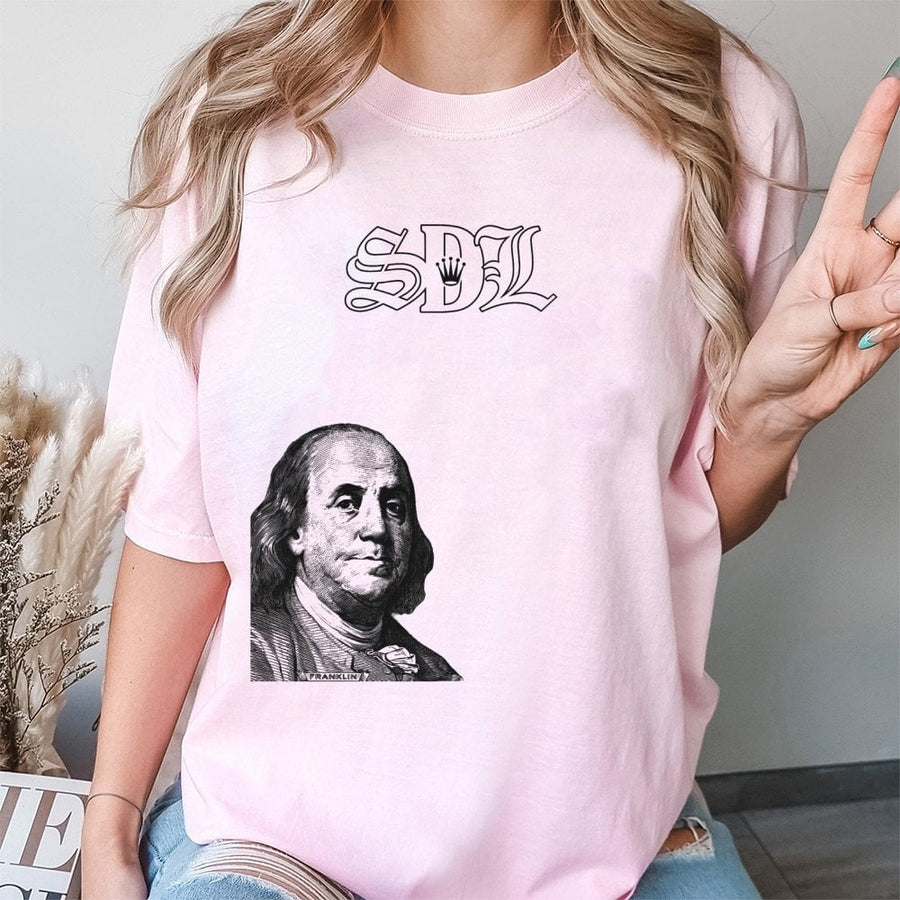 Benjamin Franklin Money T-Shirt | Streetwear Graphic Design | Premium 100% Cotton | Unique Hustler Gift for Men