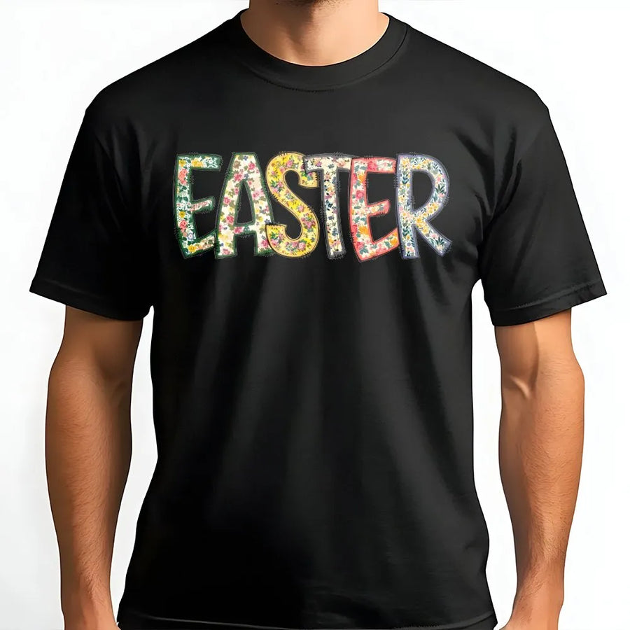 Floral Easter T-Shirt | Boho Spring Flower Graphic Tee | Soft Cotton Premium Apparel | Cute Holiday Gift For Women And Families