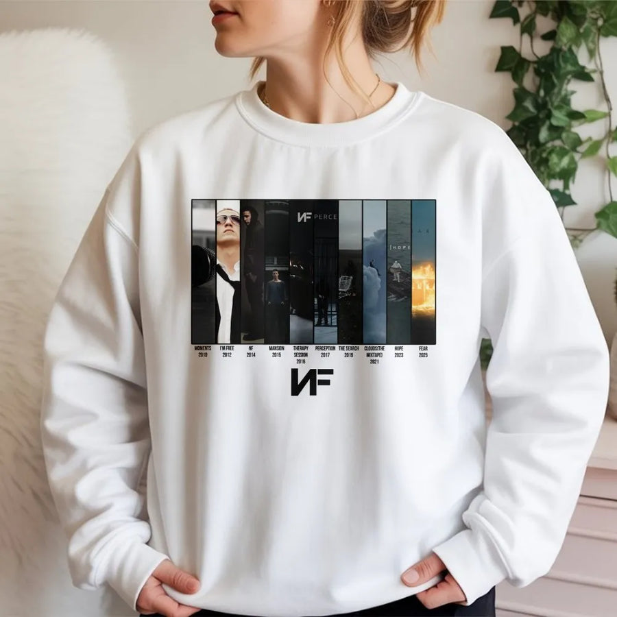 Nf Sweatshirt, Nf Full Album Sweatshirt  Nf Fear Album Sweatshirt, Gift For Fan, Fear Albums Sweatshirt,Fashion, Full