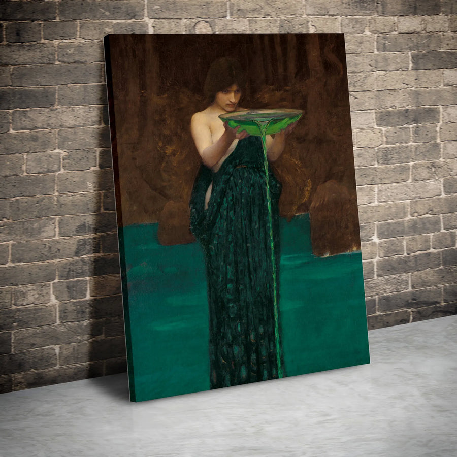 Circe Invidiosa Canvas Art | John William Waterhouse Fine Art Print | Premium Gallery-Wrapped Wall Decor | Classical Mythology Painting Gift
