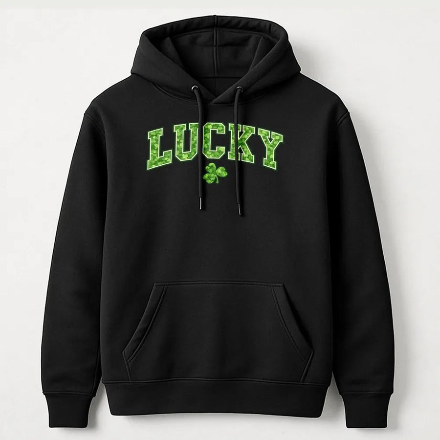 Lucky Shamrock Hoodie | St. Patrick’s Day Clover Graphic | Premium Cotton Blend | Unisex Festive Gift for Irish Holiday Celebration