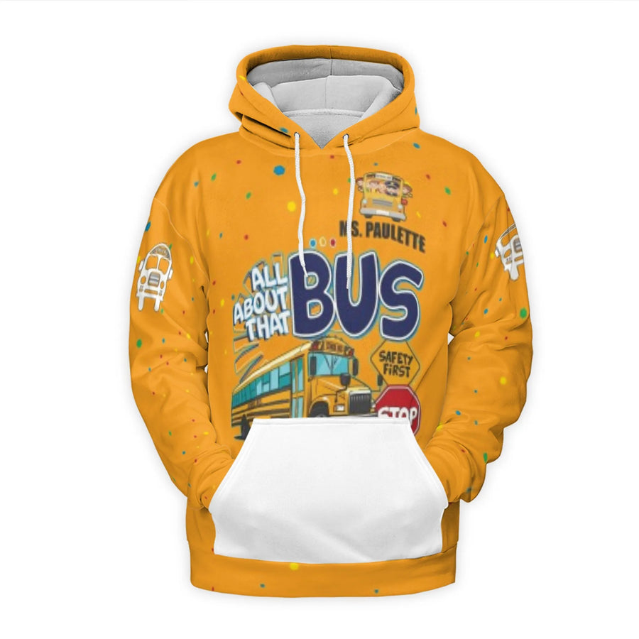 School Bus Driver 3D Hoodie | Funny All About That Bus Print | Premium Polyester Fleece | Gift For School Bus Drivers