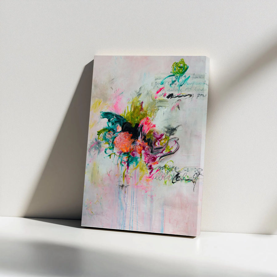 Abstract Canvas Wall Art | Colorful Graffiti Style Painting | Premium Thick Gallery Wrap Canvas | Modern Living Room & Office Decor