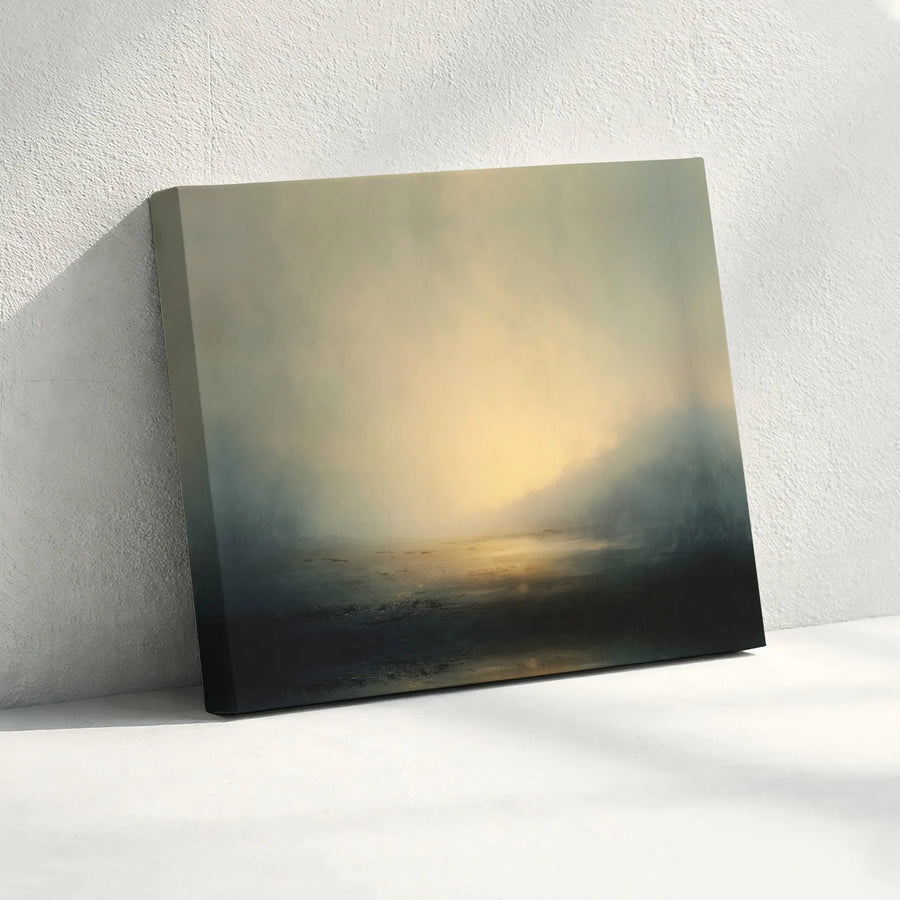 Abstract Landscape Canvas Wall Art | Atmospheric Seascape Painting | Premium Gallery Wrap Canvas | Modern Living Room Decor Gift
