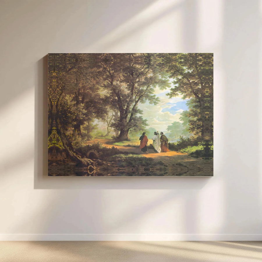 Road to Emmaus Canvas Print | Jesus Bible Wall Art | Gallery Wrapped Premium Canvas | Christian Home Decor Gift for Faithful