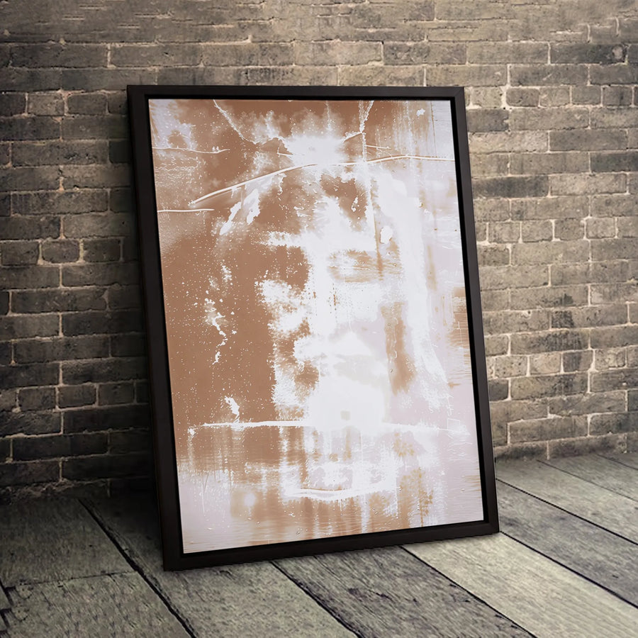 Shroud of Turin Jesus Canvas Art | Abstract Religious Wall Decor | Premium 1.25-inch Gallery Wrap | Spiritual Christian Home Gift
