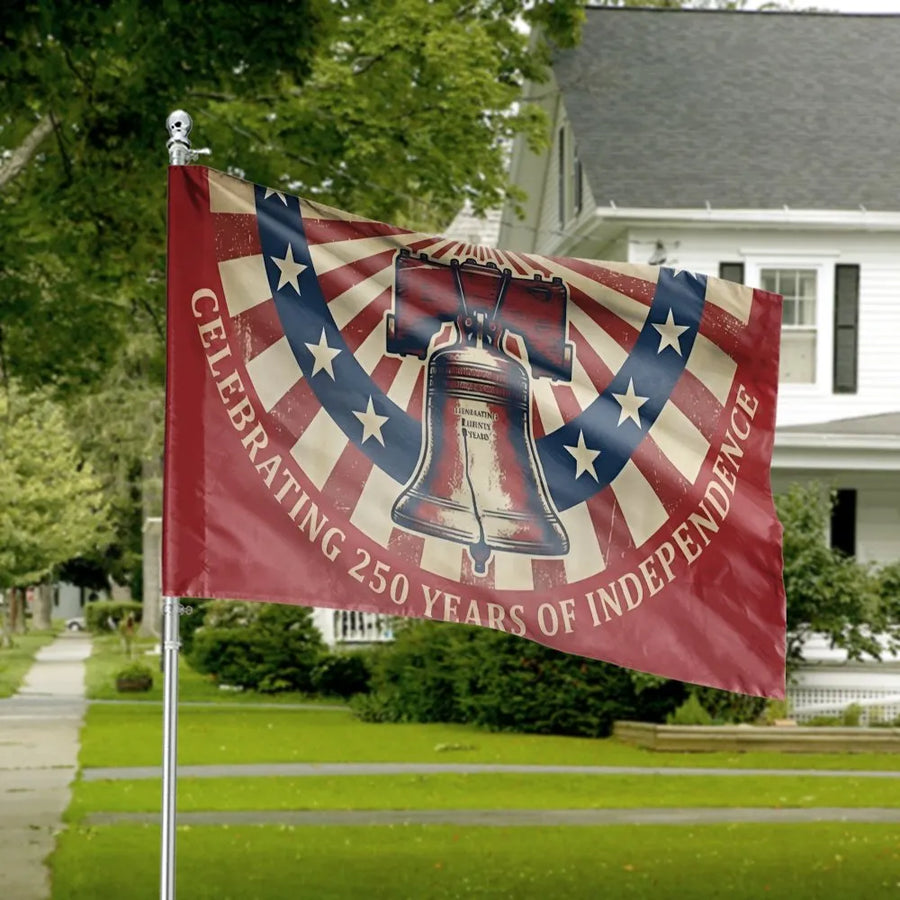 250th Anniversary USA House Flag | Vintage Liberty Bell Design | Double Sided Weather Resistant | Collector's 2026 Commemorative Patriotic Decor
