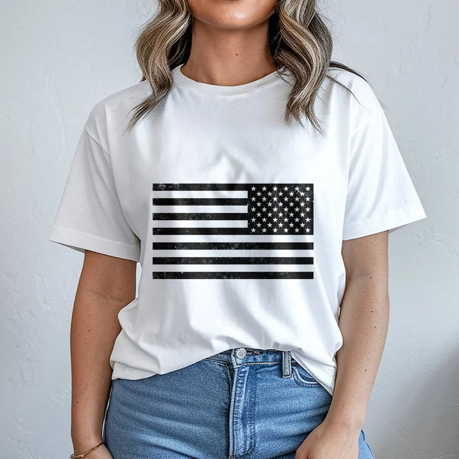 Distressed American Flag T-Shirt | Vintage USA Patriot Graphic | Premium Soft Cotton | Patriotic Gift For Men And Women
